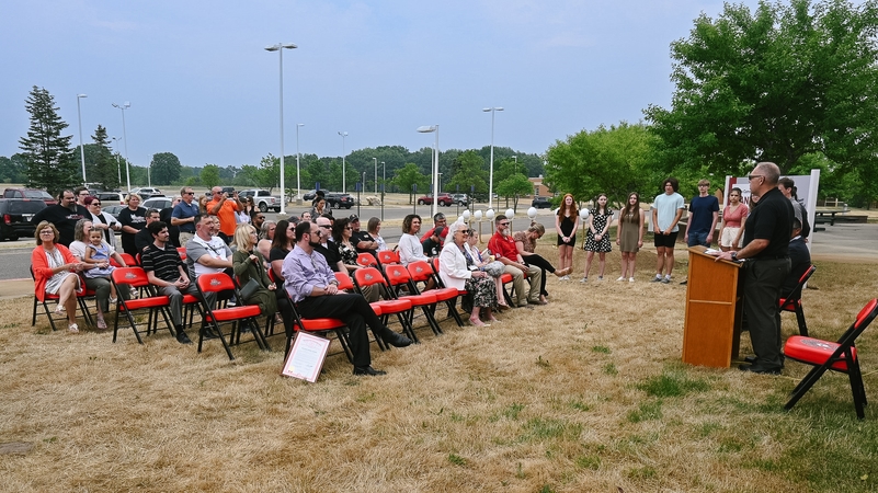 Choir opened with the National Anthem
