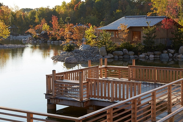 Teahouse view from moon viewing deck